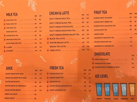 coco milk tea megamall menu